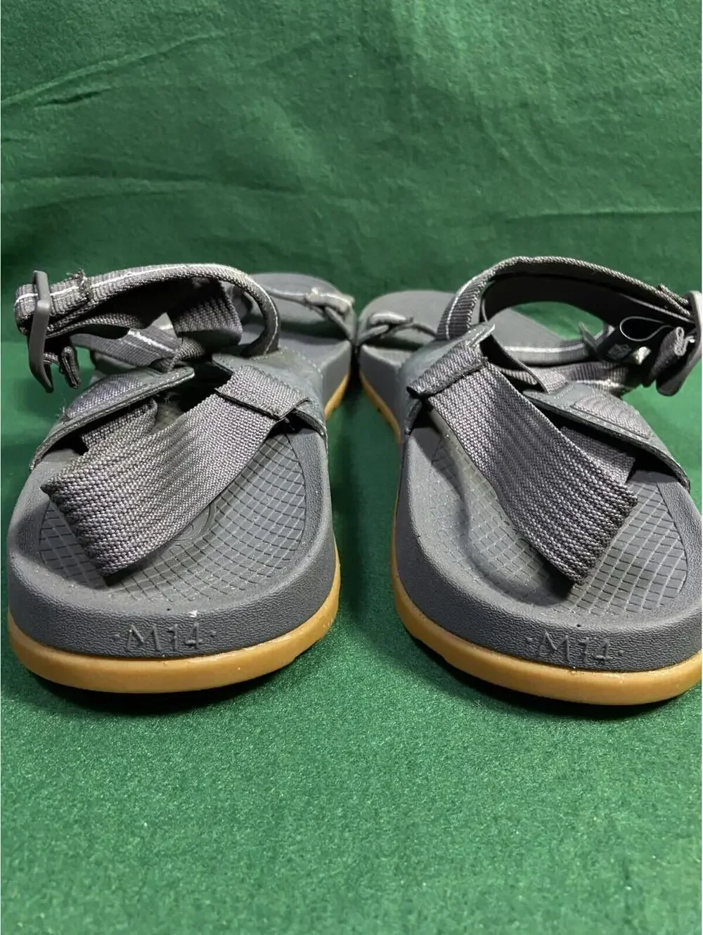 Chaco Men's Lowdown 2 Sandal Adjustable Strap Lightweight Grey Size 14 Beach EUC